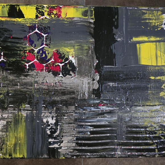 HANDCRAFTED Abstract Painting HANDPAINTED Wall Art Decor HANDMADE Artwork 15x30 - Picture 5 of 17